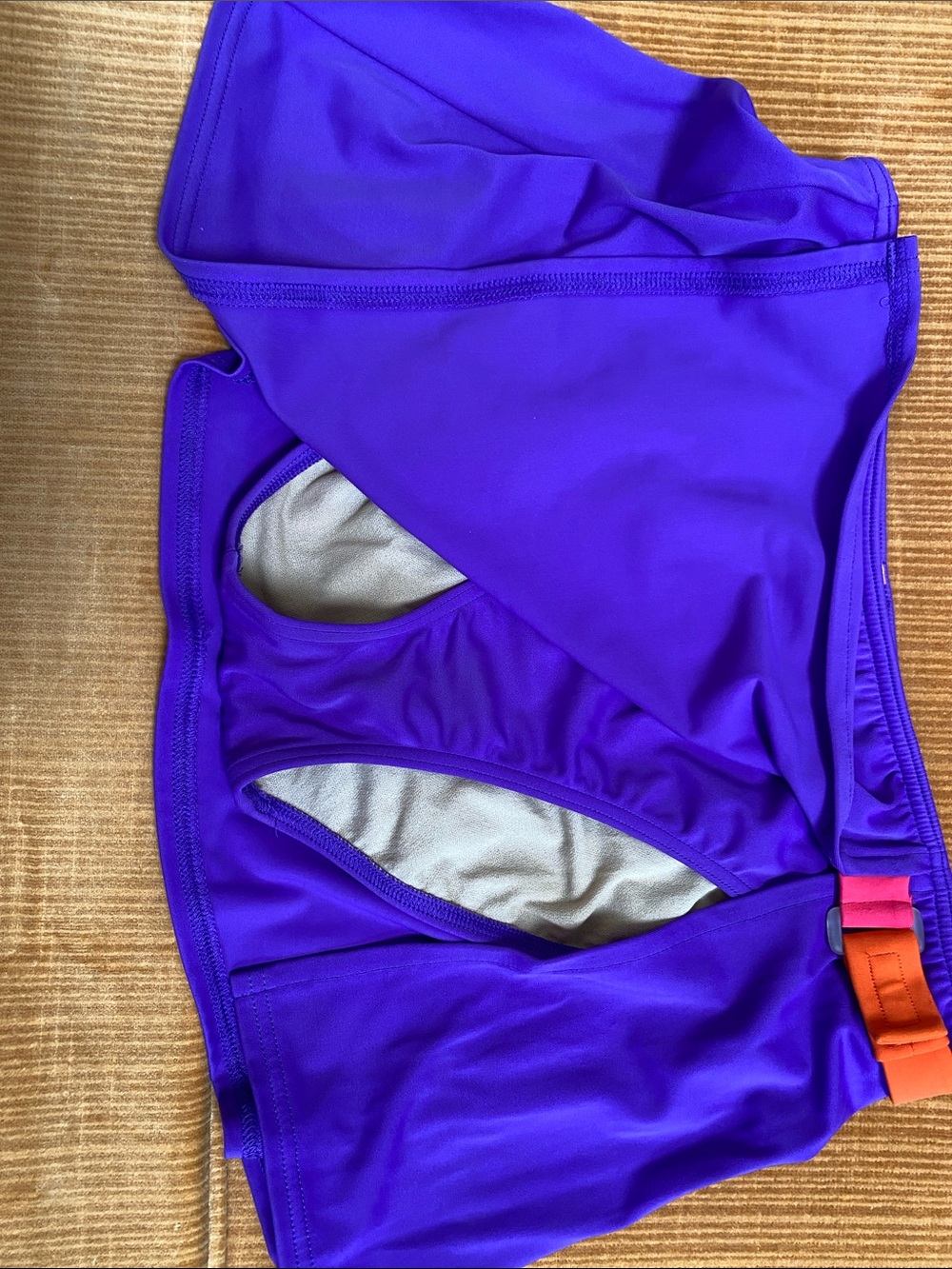 Victoria's Secret Vivid Purple Orange Pink Bikini Top S & Swim Skirt M Beach Set - Picture 7 of 13